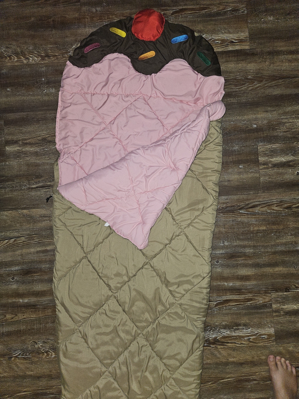Women’s Pink and Tan Quilted Skirt - Decorative Color-Block Design